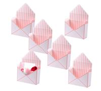 Generico Scatola di San | 6 Pezzi Contenitori Romantici Piegevoli per Conservare - Scatola per la Festa degli per Biglietti,per Matrimoni Feste Bouquet Fiori Snack Cartoline Uomo Donna