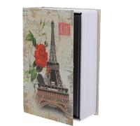 Generico Scatola di Sicurezza a Forma di Libro con Chiave, Metallo Nero, Protezione Affidabile e Design Elegante Parigino per Decorazione Casa e Contenitore Nascosto