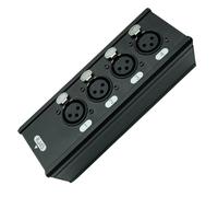 Generico Scatola Divisore Audio 4,Alta Velocità Lega Alluminio Forniture Ufficio - Connettore RJ45 Femmina | Per Palco Monitor Proiettore Laptop Tablet Telefono Sala Riunioni Casa Aula