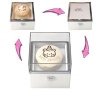 Genérico Scatola per anelli per scherzo: scatola per gioielli per torta rotante portatile, cupola per orso nascosto leggero | Supporto per anello girevole a lunga durata, elegante conservazione degli