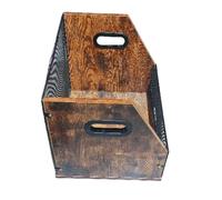 Generico Scatola Per Dischi | Legno Retrò Grande Capacità,Supporto per Dischi da Parete e Scrivania,per Camera Studente Garage Soggiorno Camera Letto Armadio Adolescenti Adulti Amanti Musica