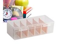 Generico Scatola per Ricette con divisori - 23,5x9,5x6,8 cm Soluzioni per l'home Office, Design per l'aula, Spazio per, Vita in Appartamento, Attrezzatura per Le Donne Custodia per flashcard e