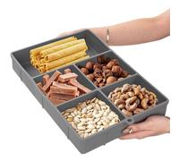 Generico Scatola Per Snack,Vassoio Per Snack Diviso Con 5 Scomparti - Porta Trucchi | Per Frutta Bar Soggiorno Preparazione Dei Pasti Picnic Dessert Cena Buffet Verdure Colazione