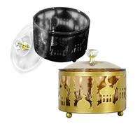 Generico Scatola Porta-confetti in Metallo 2 Pezzi Mediorientale Id-adjha, Scatole per Caramelle e Cioccolatini Design Decorativo Elegante, Contenitori per Snack e Dolci per Decorazione