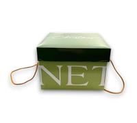 Generico Scatola Porta Panettone Natalizia con Coperchio, Design Festivo 5 Colori, Manici Resistenti,24,5x24,5x17 cm, Scatola per Pandoro Panettone (Verde Salvia/Verde Scuro, 24,5x24,5x17 Cm)