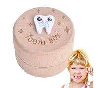 Generico Scatola Porta Ricordo per Denti - Portadentini da Appoggio in Legno,Porta Denti Per Bambini Regalo Compleanno,Decorazione Memoriale Compleanno Genitori Collezione Ricordo Famiglia