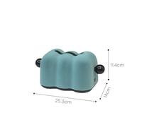 Generico Scatola porta tovaglioli e fazzoletti di lusso decorativa for soggiorno Retro Sle Home(Light blue+2 black beads)