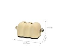 Generico Scatola porta tovaglioli e fazzoletti di lusso decorativa for soggiorno Retro Sle Home(Milk coffee color+2 silver beads)
