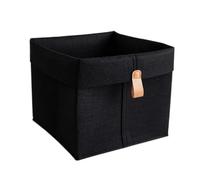 Generico Scatola portaoggetti Pieghevole Cestino portaoggetti in Feltro Creativo e Pratico, Organizer Pieghevole for Ingresso corridoio, Piccola Scatola(Black,25x25x25cm)