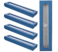 Generico Scatola Portapenne Stilografiche in Cartone Resistente con Finestra Trasparente, Astuccio Vuoto da 5 Pezzi per Penne a Sfera e Gel, Compatto e Leggero per Uso Ufficio e Viaggi