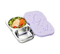 Generico Scatola snack Vassoio Portatile Per Salse Con 2 Scomparti | Lunch Box con Coperchio in Silicone a Tenuta Per Biscotti Insalata Frutta Salsa Pranzo Scuola Lavoro Viaggio