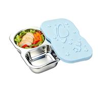 Generico Scatola snack Vassoio Portatile Per Salse Con 2 Scomparti | Lunch Box con Coperchio in Silicone a Tenuta Per Biscotti Insalata Frutta Salsa Pranzo Scuola Lavoro Viaggio