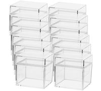 Generico Scatole Da 12 Pezzi Contenitore Quadrato Cestino Da Picnic Per Caramelle Vimini Dare Scatole Di Fazzoletti Gettone Gel Da Uomo Maniglia Del Cestino Macramè Spento Transparent P.s