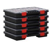 Generico Scatole di Assortimento 5 pz 34,5x25x5 cm in Polipropilene,Articoli di ferramenta,Accessori ferramenta,Conservazione/Ordine Attrezzi,Cassette degli attrezzi-152094