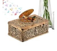 Generico Scatole Musicali | Automati 3D Che Cantano Ornamenti Desktop per Uccelli | Basella Musicale Vintage 10x6x4cm | per Soggiorno in Camera da Letto Scaffale Scaffali Scaffali