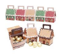 Generico Scatole Per Dolci Di Natale,8 Pezzi Scatola Regalo Con Manico,Contenitori Per Incarto Natalizio | Per Snack Dessert Regalo Biscotto Casa Ufficio Festa Raduno Centrotavola