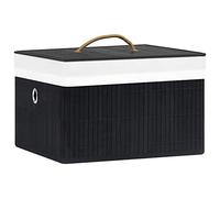 Generico Scatole Portaoggetti 4 pz in bambù Nere,Nero,2.85kg,320769