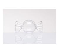 Generico Scatolina portaconfetti plexiglass Caramella Tonda 9x4 cm BOMBONIERA scatoline Porta Confetti in plexxi a Forma di Caramelle tonde (12 Pezzi)