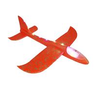 Generico Schaumstoff Flugzeuggleiter - 48 cm Wurfgleiter mit LED Licht | Robustes Flugzeug Spielzeug für Kinder | Sturzsicherer mit Stunt & Direktflug Funktion für Outdoor Spielspaß