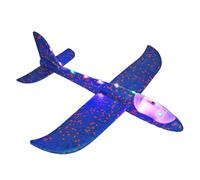 Generico Schaumstoff Flugzeuggleiter - 48 cm Wurfgleiter mit LED Licht | Robustes Flugzeug Spielzeug für Kinder | Sturzsicherer mit Stunt & Direktflug Funktion für Outdoor Spielspaß
