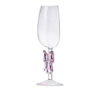 Generico SCHEDE DEL VINO-Codice dritto a mezzo taglio, bicchieri di champagne, design ispirato all', decorativo a doppio effetto visivo | Mezzo flauti di champagne per cocktail a strati e bevande da