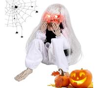 Generico Scheletro Halloween Halloween con Lunghi Capelli Piangenti e Occhi