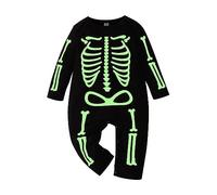 Generico Scheletro Jumpsuit Bambini Stampa 3D Osso Halloween Costume Carnevale Costumi Vestito Neonato Vestiti Halloween Neonati Skull Onesie per il Partito di Gioco di Ruolo Pagliaccetto per Feste