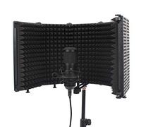 Generico Schermo anti-vento a 5 pannelli per isolamento del microfono studio di registrazione Spugna ad alta densità pieghevole assorbente