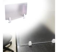 Generico Schermo divisorio da banco Pannello Divisorio Traslucido per Scrivania per Ufficio/postazione di Lavoro/Studio/Tavolo, Pannello Divisorio per Scrivania Satinato(1 pc,L H 120CM x 35CM)