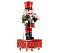 Generico Schiacciatore di Schiacciatore di Watch-Watch Soldier Nutcracker Wood Christmas Music Box, 32 cm di Grande Soldato Royal Soldier, Figure di Nutcracker da Collezione per Compleanni
