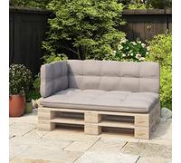 Generico Schienale per Divano a Pallet Grigio Chiaro 110 cm in Ferro,Accessori per mobili da esterni-315791