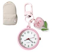 Generico Schlüsselanhänger Uhr - ABS Acryl Eisen 2.2x6.5cm Leicht | Leuchtendes Modeaccessoire Mini-Uhr als Cartoon-Taschenanhänger with Nachtleucht Funktion, Schlüsselanhänger, Rucksack Accessoire