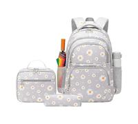 Generico School Backpack, Floral Print Bag Set, Primary Student Bookbag For Boys Girls, Comfortable Adjustable Straps, Travel Daily Use Accessory, Teens Kids Vacation Outing School Use