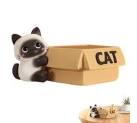 Generico Schüssel Für Schlüssel Eingangstisch - Katzenskulptur Aufbewahrungsschale | Dekorative Harz Schale für Süßigkeiten Wohnzimmer Schlafzimmer Tisch Deko Modern Tierfigur