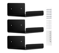 Generico Schwebendes Acryl Wandregal - 3-teiliges Set | Unsichtbarer Bilderrahmen Organizer & Bücherregal Ohne Bohren, Wandmontiertes Miniregal Für Bad Küche Und Büro, Inkl. Schrauben & Klebeband