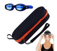 Generico Schwimmbrille Fall - Schwimmbrillenetui Kinder, Schneebrillen Etui, Tragbarer Brillenhalter Wasserdicht Mit Abflussloch | Reißverschluss Sicherung Unisex Für Tauchen Ski Aufbewahrung Brille