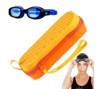 Generico Schwimmbrille Fall - Schwimmbrillenetui Kinder, Schneebrillen Etui, Tragbarer Brillenhalter Wasserdicht Mit Abflussloch | Reißverschluss Sicherung Unisex Für Tauchen Ski Aufbewahrung Brille