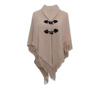 Generico Scialle Cashmere Donna, Poncho Invernale Donna Sciarpa Jacquard Mantello con Scialle Caldo Invernale Mantello Caldo Poncho da Strada Mantelle Cappotto con Nappa para Otoño E Invierno