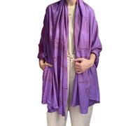 Generico Scialle Om per Yoga, Hare Rama Hare Krishna, Sciarpa da Meditazione Unisex Hippie e Boho Hindu (Standard, Viola)