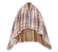 Generico Sciarpa Elegante Donna, Mantella Donna Invernale Motivo a Quadri Blocchi di Colore Frontale Aperto Mantello Cardigan Coperta Scialle Elegante Maglione Poncho Caldo para Otoño E Invierno
