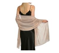 Generico Sciarpa in chiffon per invitata a un matrimonio scialle lungo morbido e trasparente copricapo