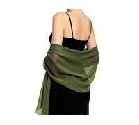 Generico Sciarpa in chiffon per invitata a un matrimonio scialle lungo morbido e trasparente copricapo