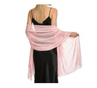 Generico Sciarpa in chiffon per invitata a un matrimonio scialle lungo morbido e trasparente copricapo