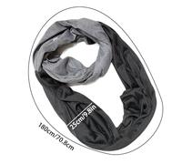 Generico Sciarpa Infinity - Scaldacollo bicolore a contrasto con tasca con cerniera | Sciarpa ad anello per donna, donna e uomo, pendolarismo quotidiano, sci all'aperto, vacanze escursionistiche
