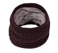 Generico Sciarpa invernale unisex lavorata a maglia spessa e soffice, calda e protettiva per la colonna cervicale, anello per villi all'aperto(Coffee)
