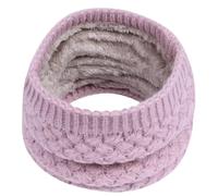 Generico Sciarpa invernale unisex lavorata a maglia spessa e soffice, calda e protettiva per la colonna cervicale, anello per villi all'aperto(Pink)