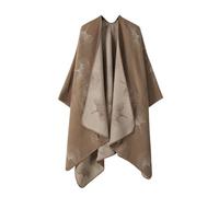 Generico Sciarpa Mantella Donna, Poncho Pile Donna Invernale con Scialle Poncho Mantello Ispessita Caldo di Grandi Dimensioni Sciarpa Calda Sciarpa Vintage Poncho Mantello para Otoño E Invierno