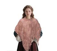 Generico Sciarpa Medievale Wrap Mantello, 185x52cm Panno Lungo con Spilla, Medievale Unisex Vintage Mantello, per Feste in Costume, Gioco di Ruolo, Halloween, Feste, Carnevale