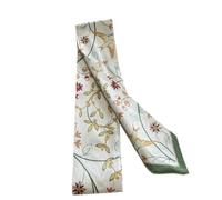 Generico Sciarpa per capelli in poliestere stampato a colori floreali, nastro lungo e sottile 100-135 cm per quattro stagioni(Floral hairband 15)