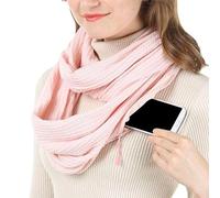 Generico Sciarpa Per Donne | Avvolgicollo A Unita Elegante Con Tasca A Cerniera Per Il Collo | Sciarpa Invernale - per Autunno Inverno Natale Viaggi Matrimoni Compleanni